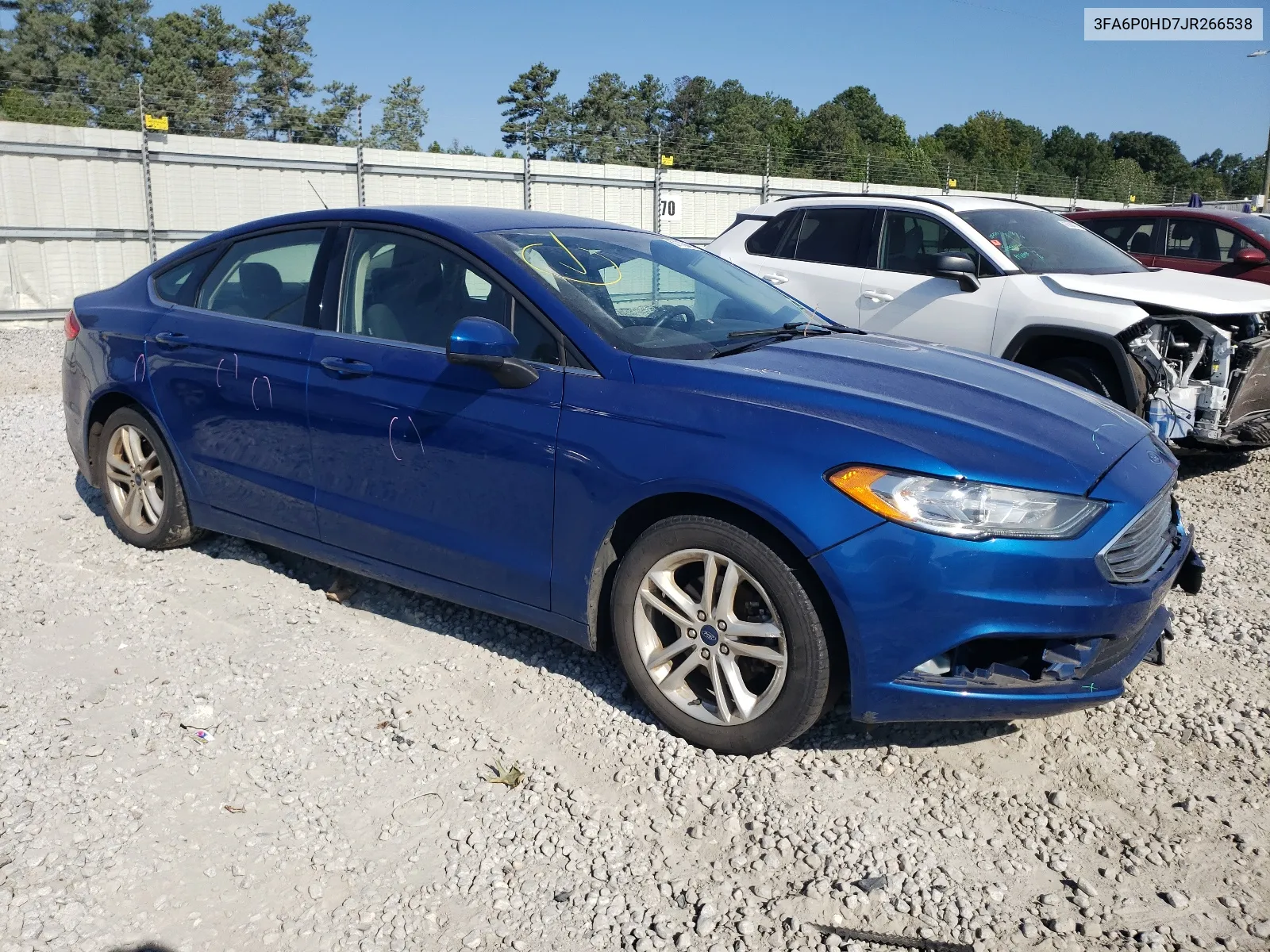 2018 Ford Fusion Se VIN: 3FA6P0HD7JR266538 Lot: 67112424