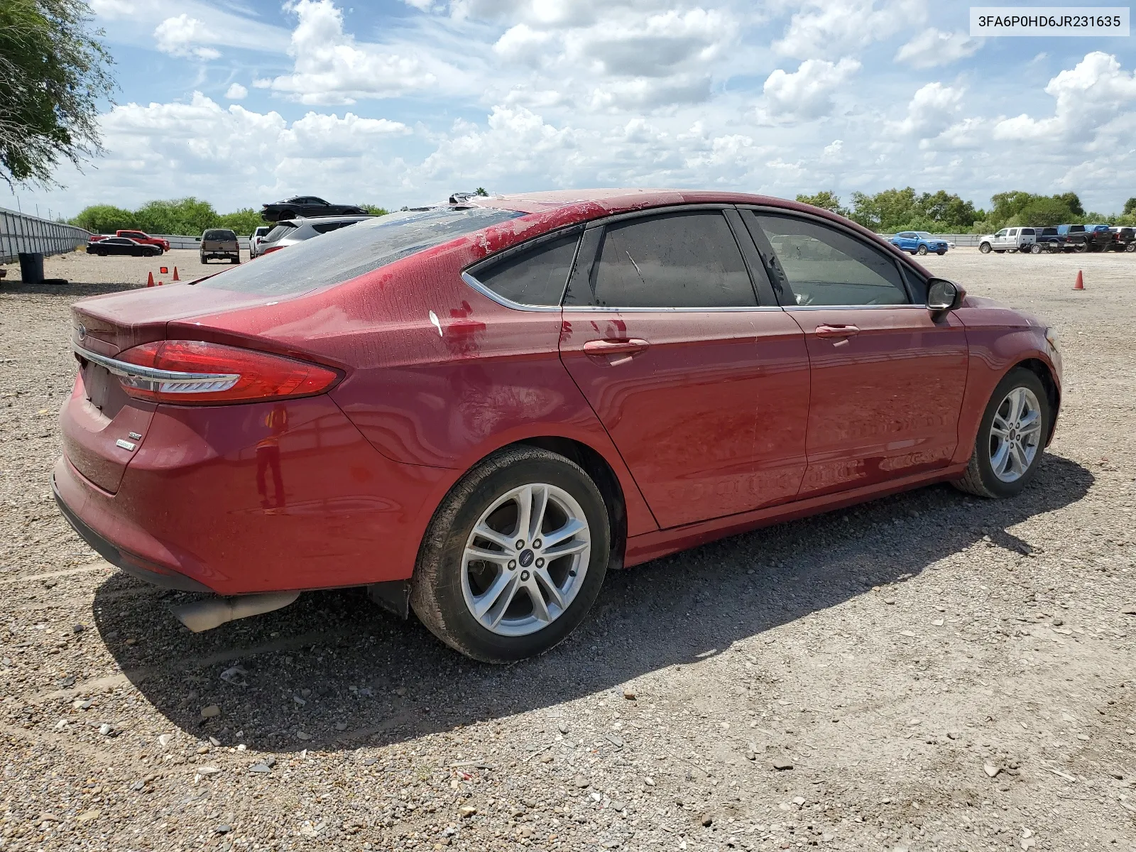 2018 Ford Fusion Se VIN: 3FA6P0HD6JR231635 Lot: 67151824