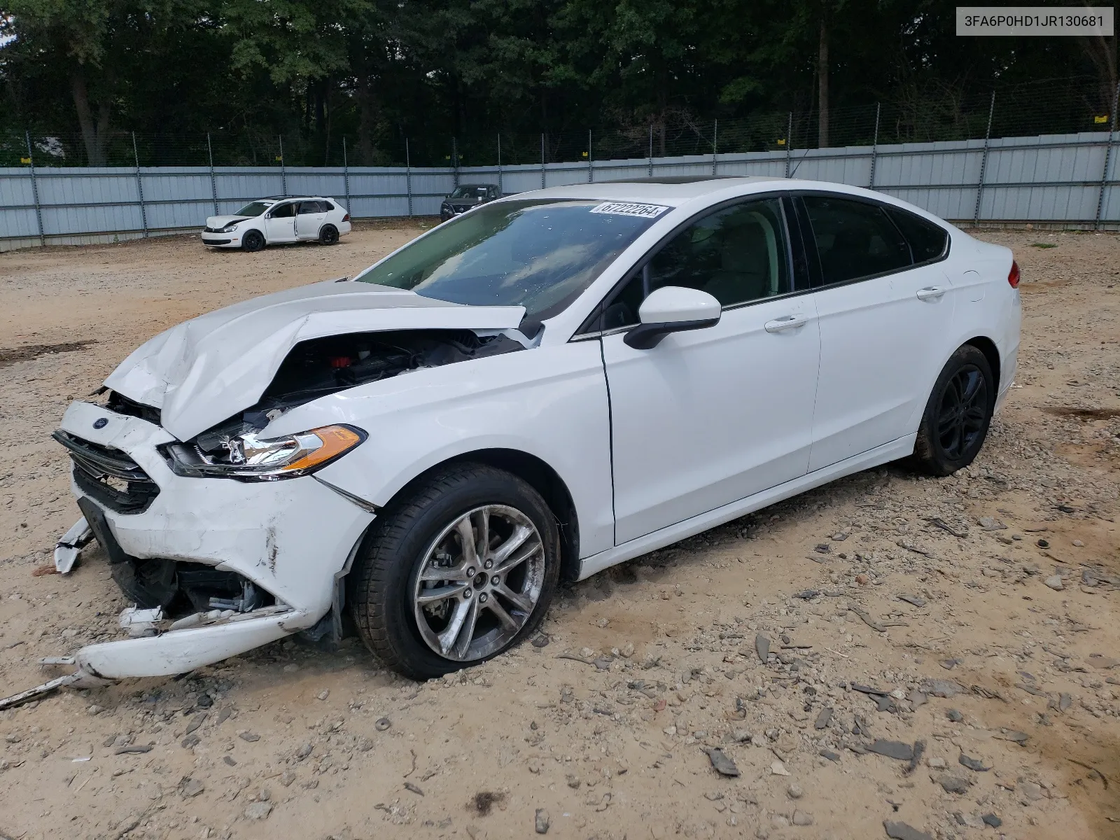 2018 Ford Fusion Se VIN: 3FA6P0HD1JR130681 Lot: 67222264