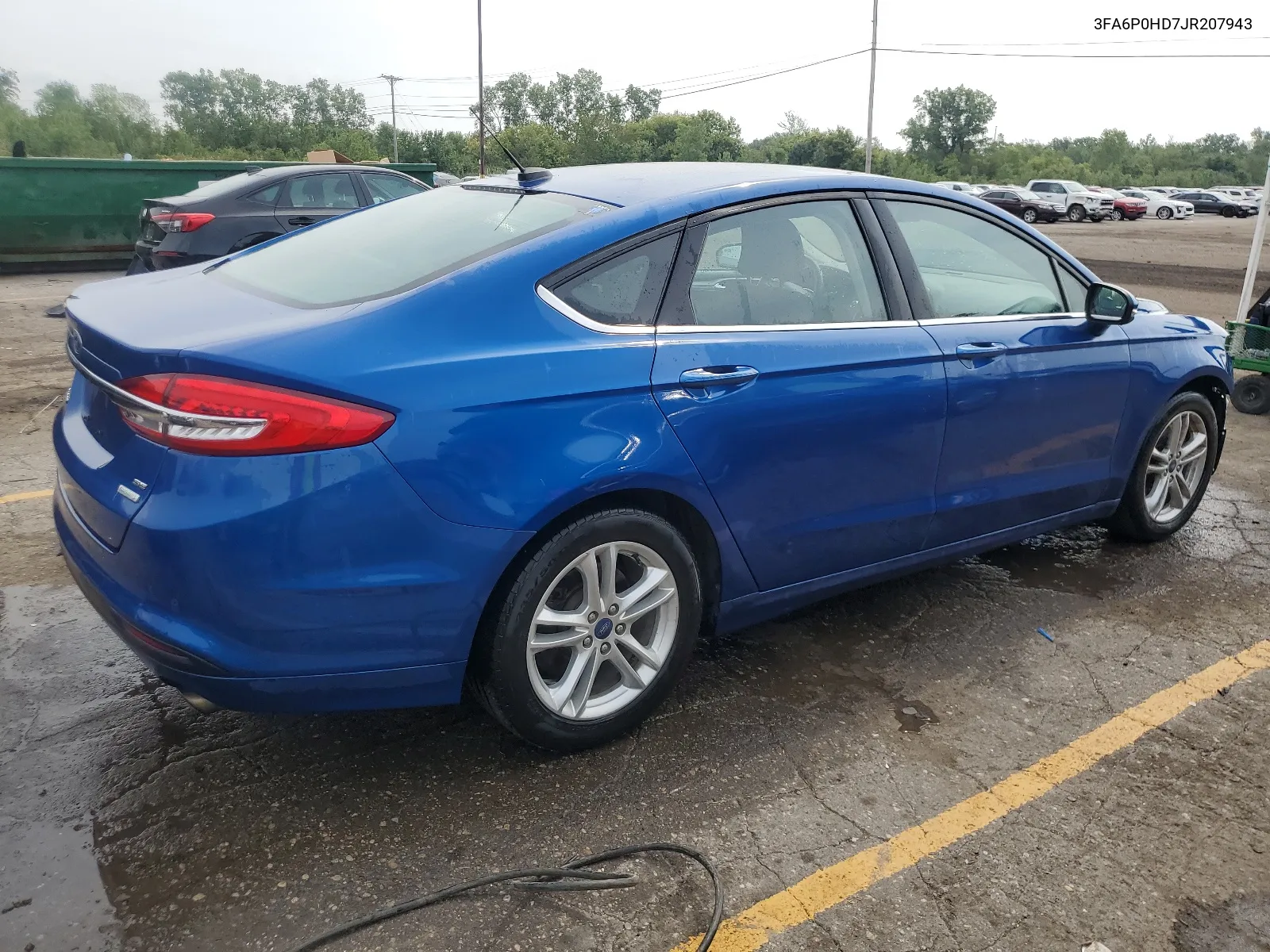 2018 Ford Fusion Se VIN: 3FA6P0HD7JR207943 Lot: 67262074