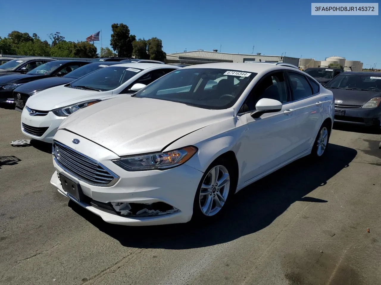 2018 Ford Fusion Se VIN: 3FA6P0HD8JR145372 Lot: 67416344