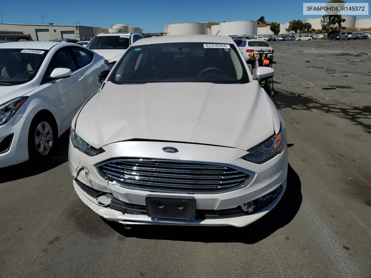 2018 Ford Fusion Se VIN: 3FA6P0HD8JR145372 Lot: 67416344