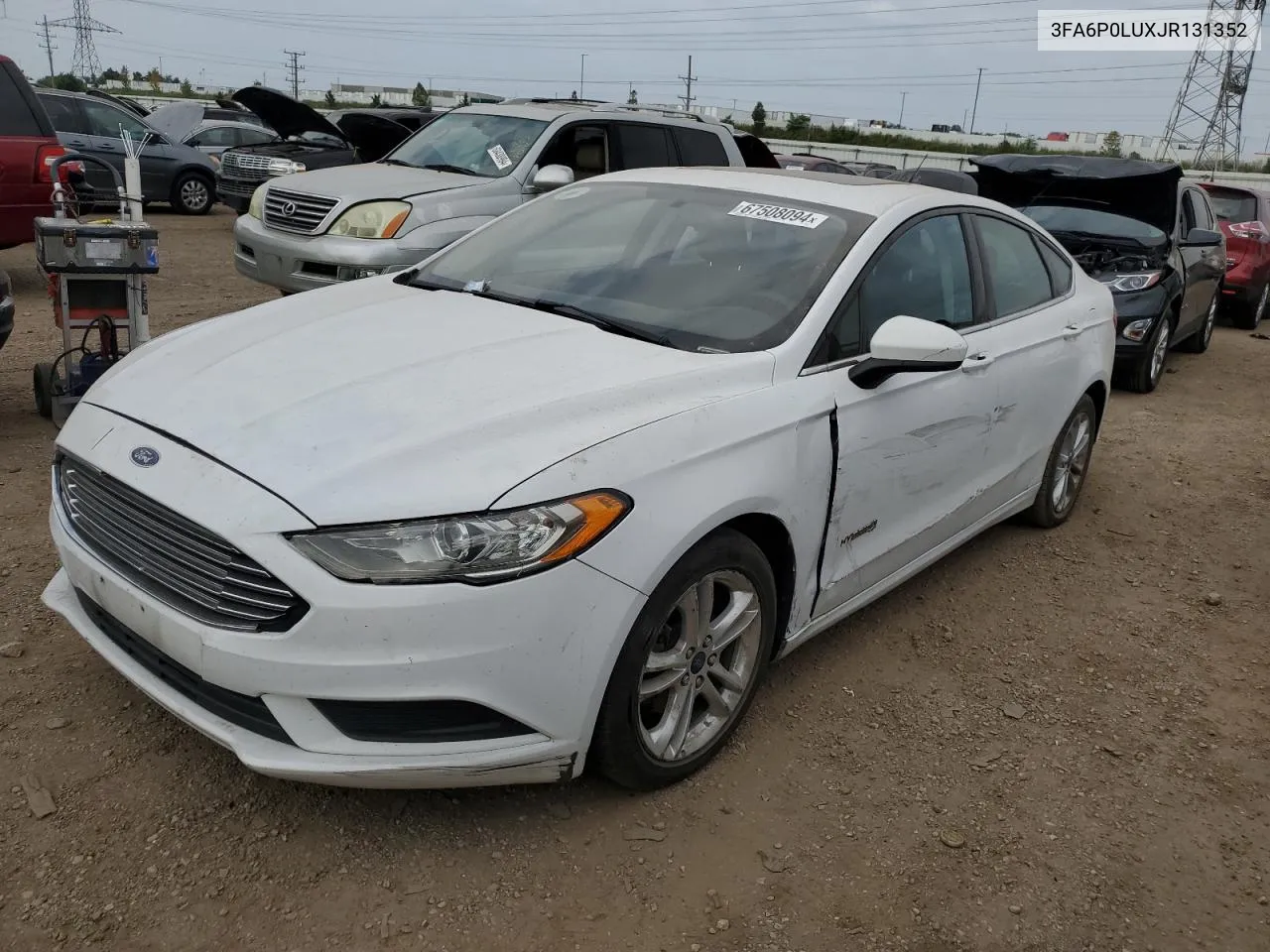 2018 Ford Fusion Se Hybrid VIN: 3FA6P0LUXJR131352 Lot: 67508094