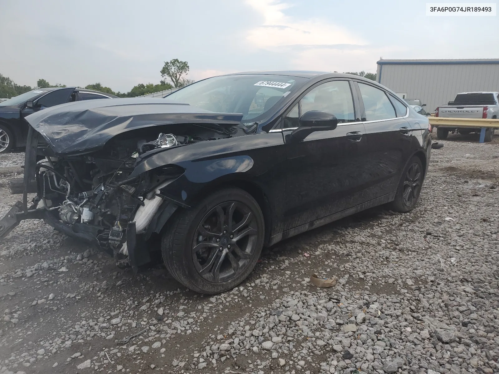 2018 Ford Fusion S VIN: 3FA6P0G74JR189493 Lot: 67944444