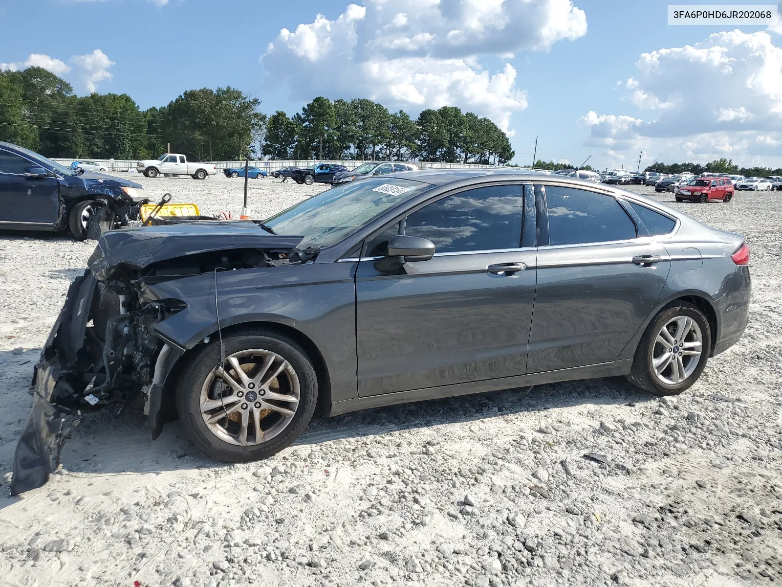 2018 Ford Fusion Se VIN: 3FA6P0HD6JR202068 Lot: 68028154