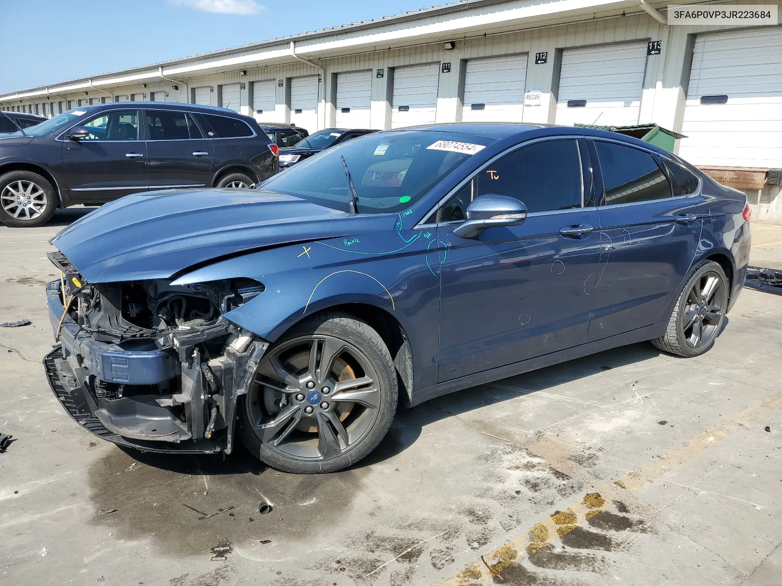 3FA6P0VP3JR223684 2018 Ford Fusion Sport