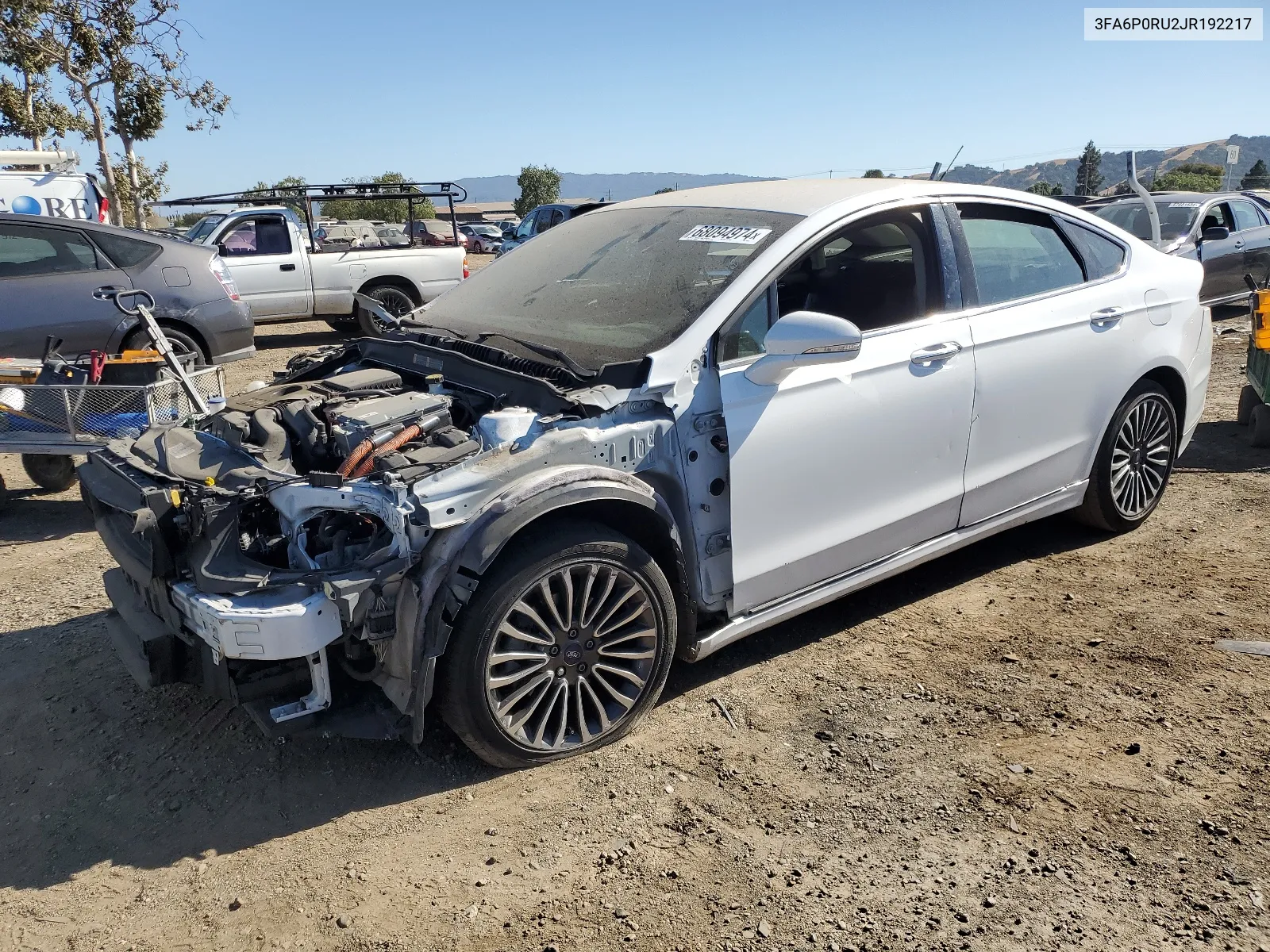 2018 Ford Fusion Titanium/Platinum Hev VIN: 3FA6P0RU2JR192217 Lot: 68094974