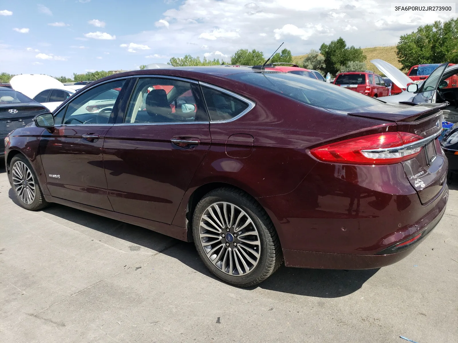 2018 Ford Fusion Titanium/Platinum Hev VIN: 3FA6P0RU2JR273900 Lot: 68430664