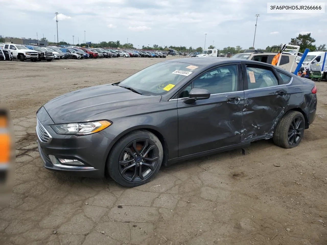 2018 Ford Fusion Se VIN: 3FA6P0HD5JR266666 Lot: 68433804