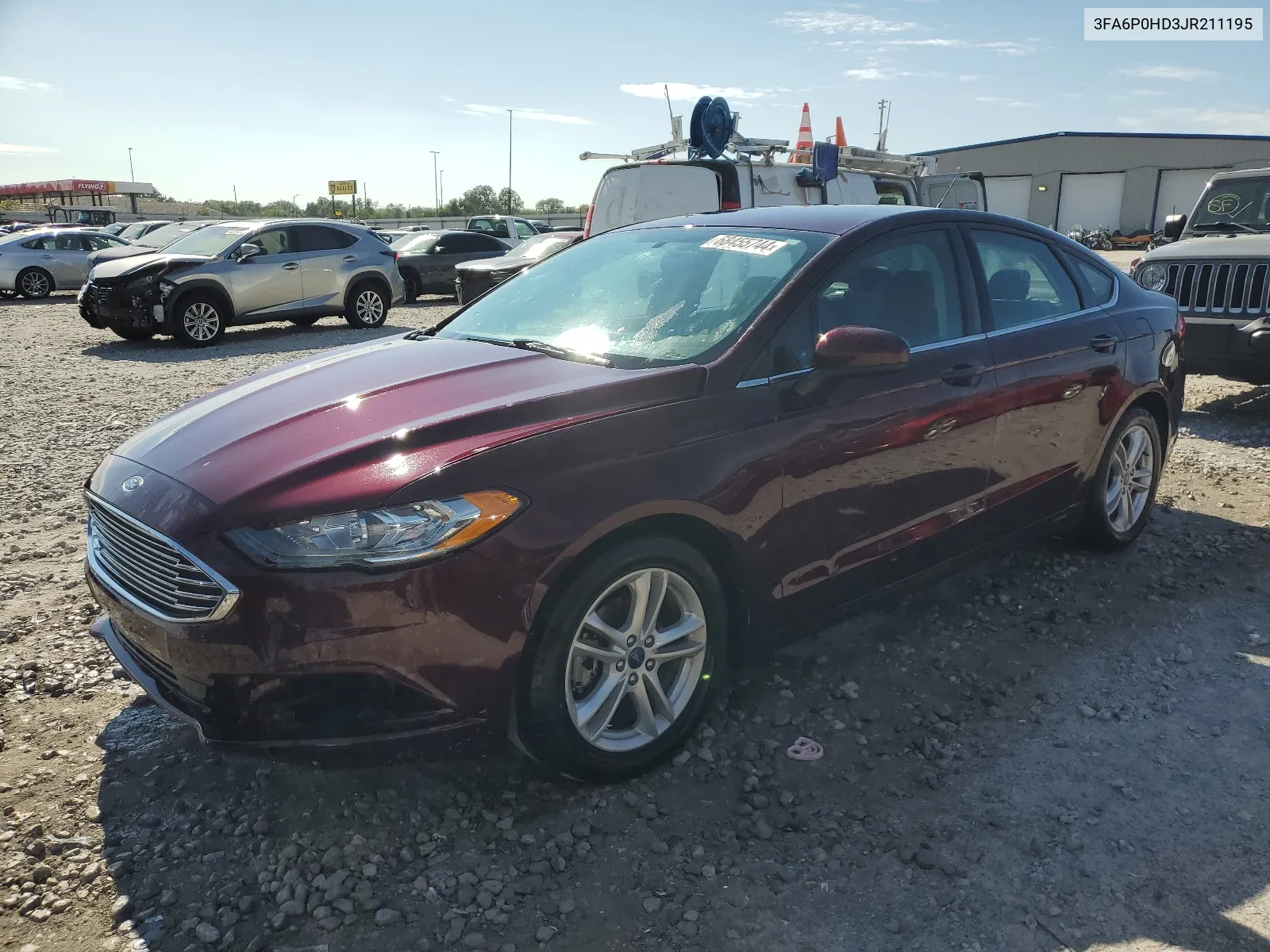 2018 Ford Fusion Se VIN: 3FA6P0HD3JR211195 Lot: 68455744