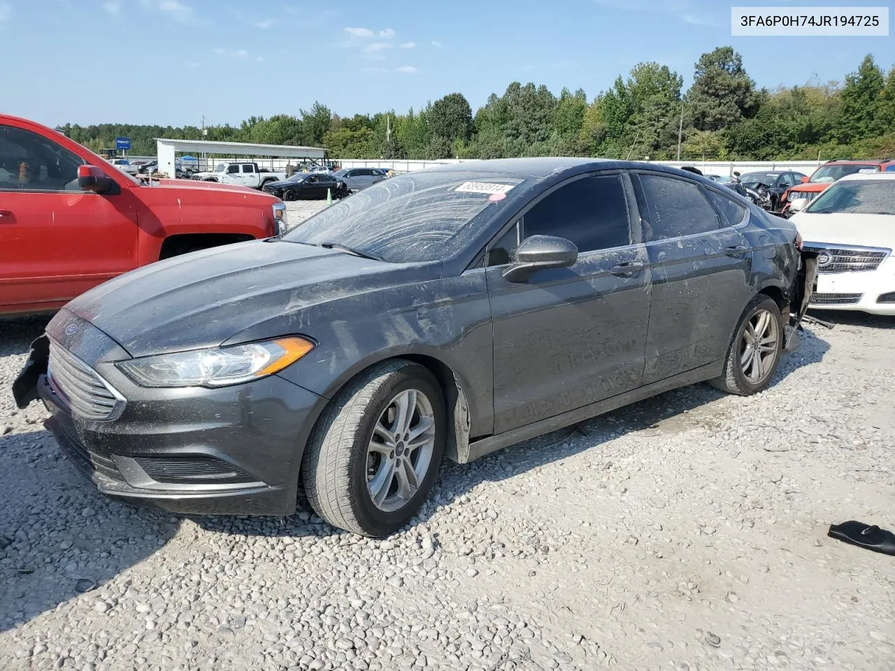 2018 Ford Fusion Se VIN: 3FA6P0H74JR194725 Lot: 68950814