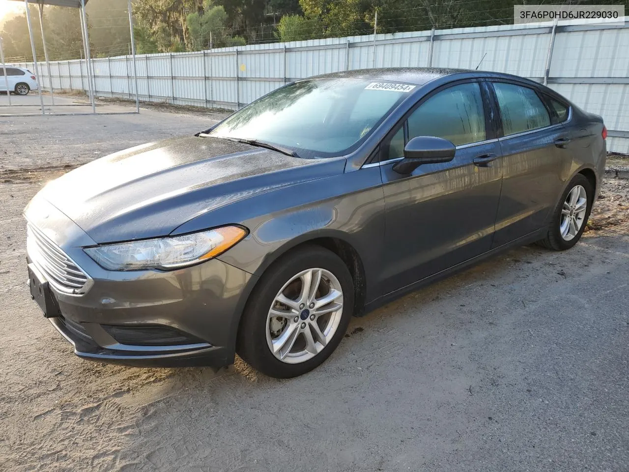 2018 Ford Fusion Se VIN: 3FA6P0HD6JR229030 Lot: 69409454