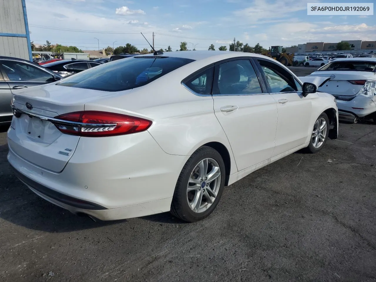 2018 Ford Fusion Se VIN: 3FA6P0HD0JR192069 Lot: 69439984