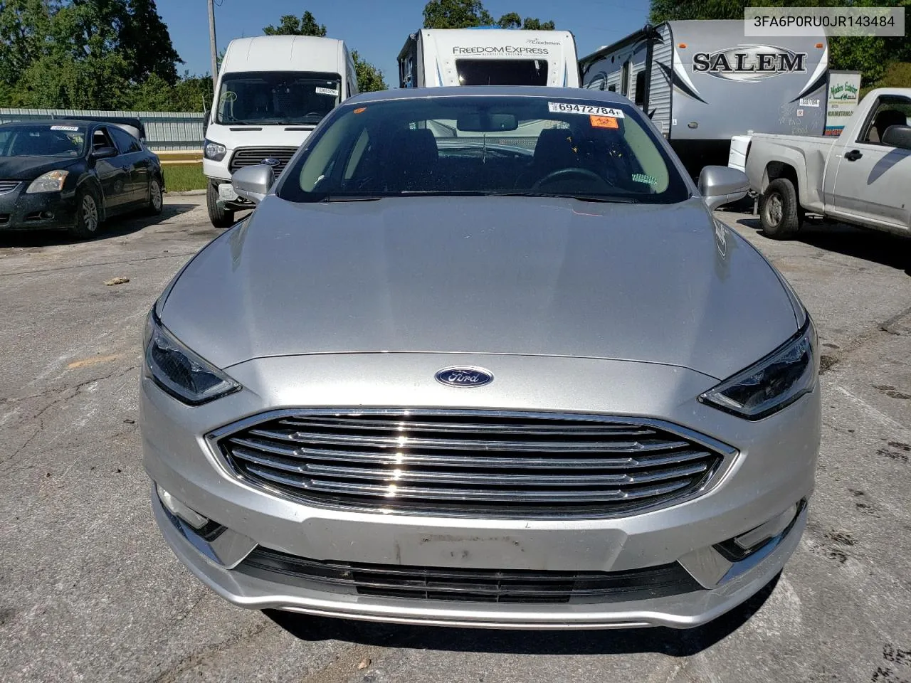 2018 Ford Fusion Titanium/Platinum Hev VIN: 3FA6P0RU0JR143484 Lot: 69472784