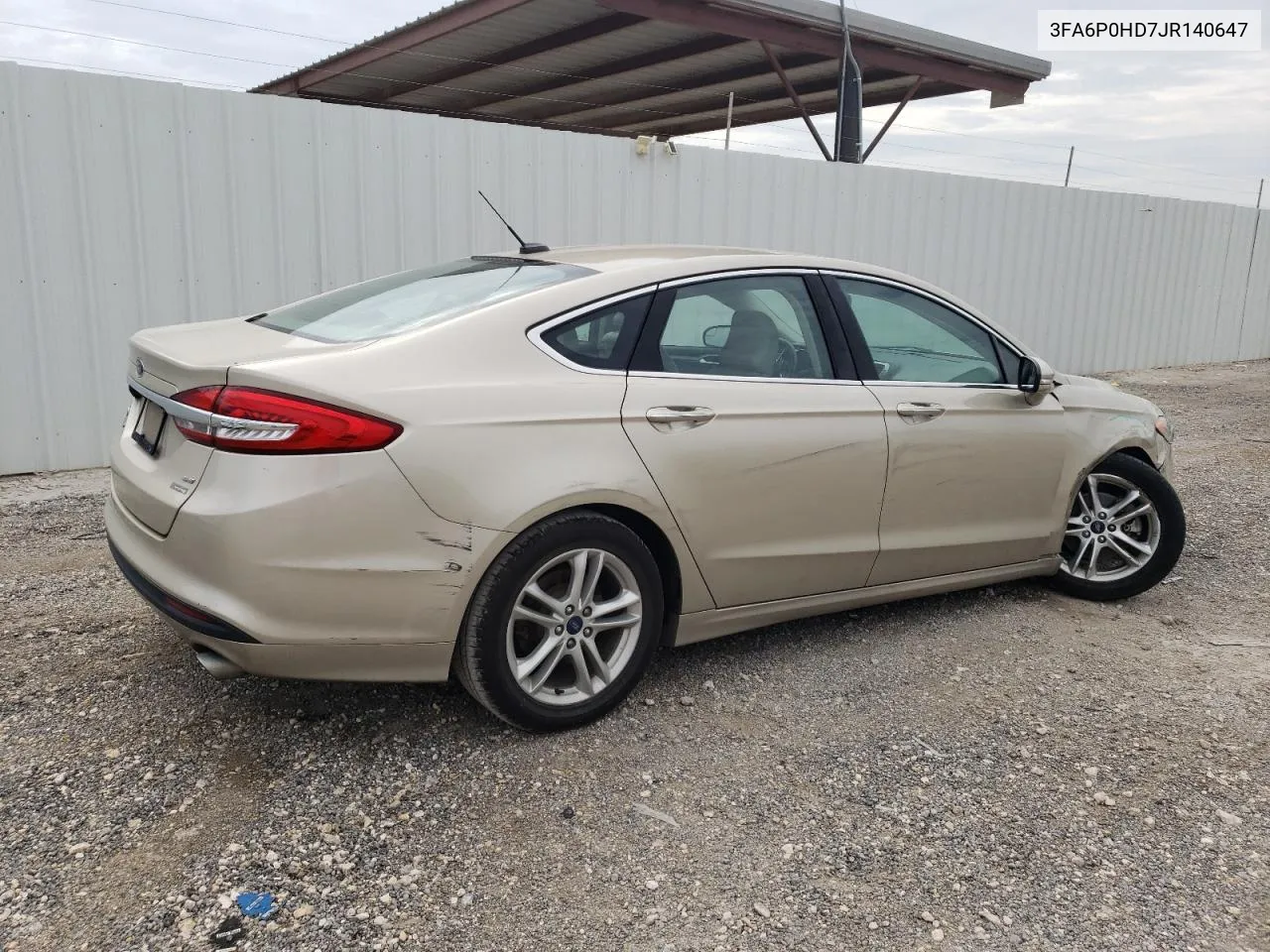 2018 Ford Fusion Se VIN: 3FA6P0HD7JR140647 Lot: 69667594