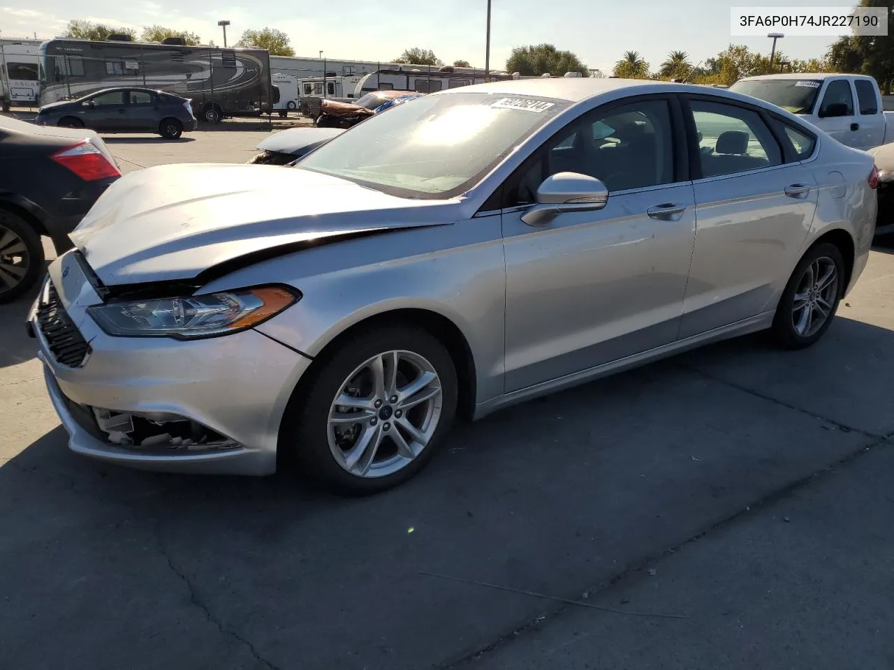 2018 Ford Fusion Se VIN: 3FA6P0H74JR227190 Lot: 69726214