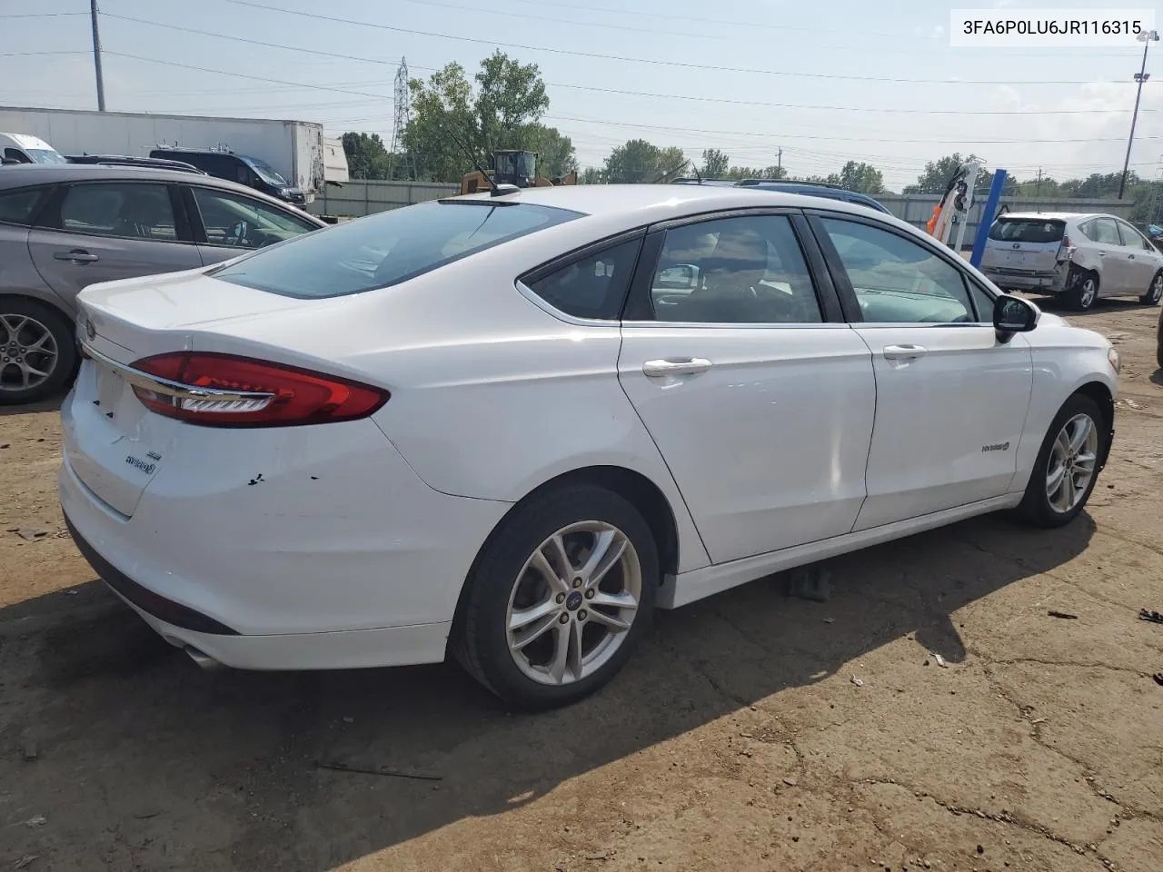 2018 Ford Fusion Se Hybrid VIN: 3FA6P0LU6JR116315 Lot: 69840454