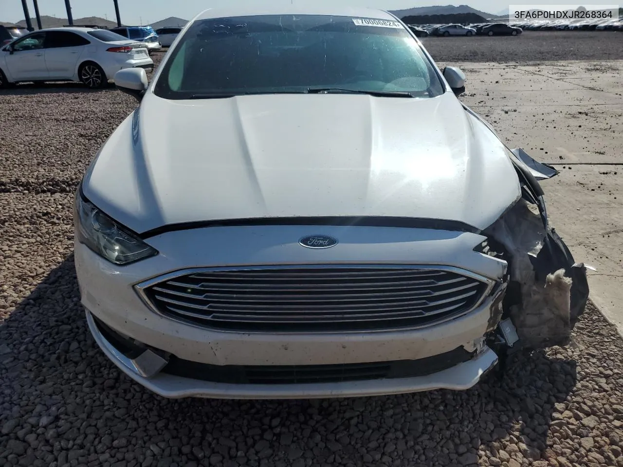 2018 Ford Fusion Se VIN: 3FA6P0HDXJR268364 Lot: 70006824