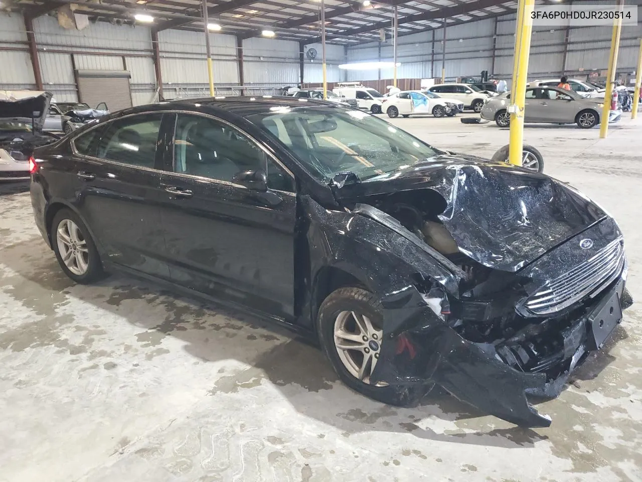 2018 Ford Fusion Se VIN: 3FA6P0HD0JR230514 Lot: 70081794