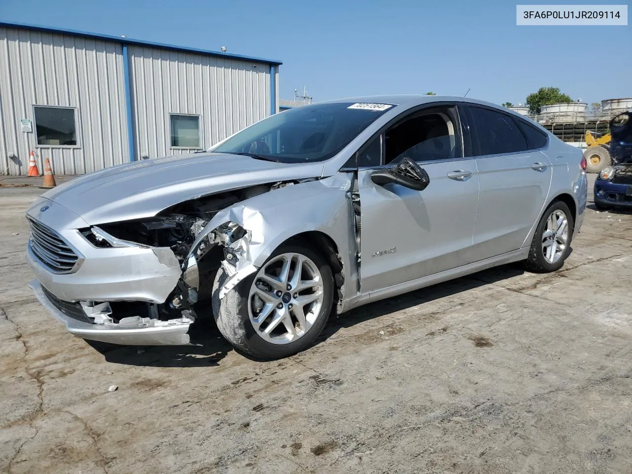 2018 Ford Fusion Se Hybrid VIN: 3FA6P0LU1JR209114 Lot: 70251564