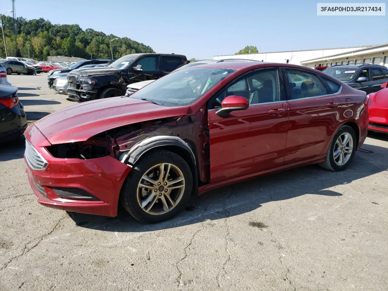 2018 Ford Fusion Se VIN: 3FA6P0HD3JR217434 Lot: 70475034