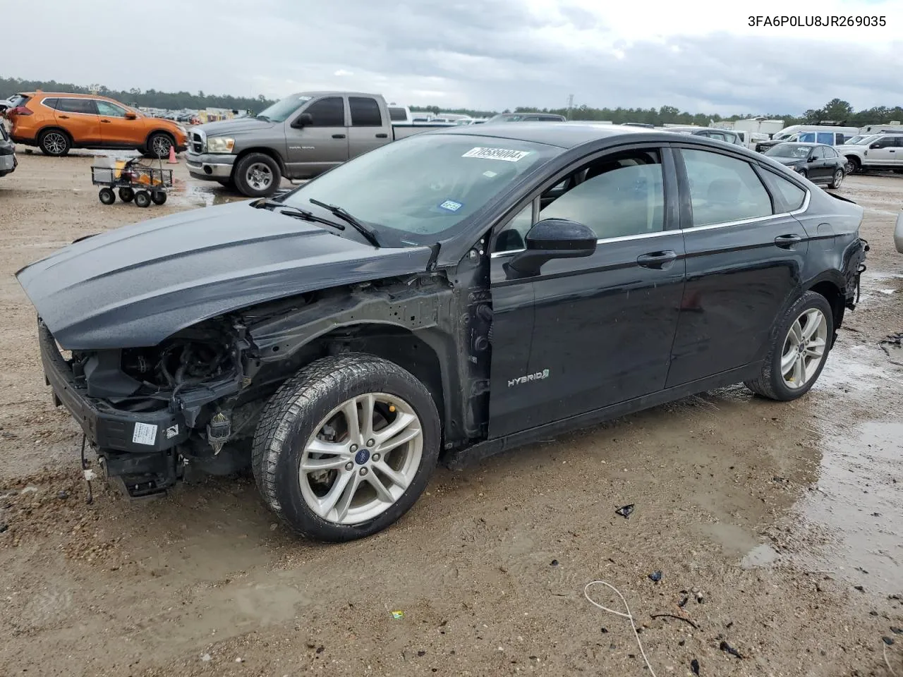 2018 Ford Fusion Se Hybrid VIN: 3FA6P0LU8JR269035 Lot: 70589004