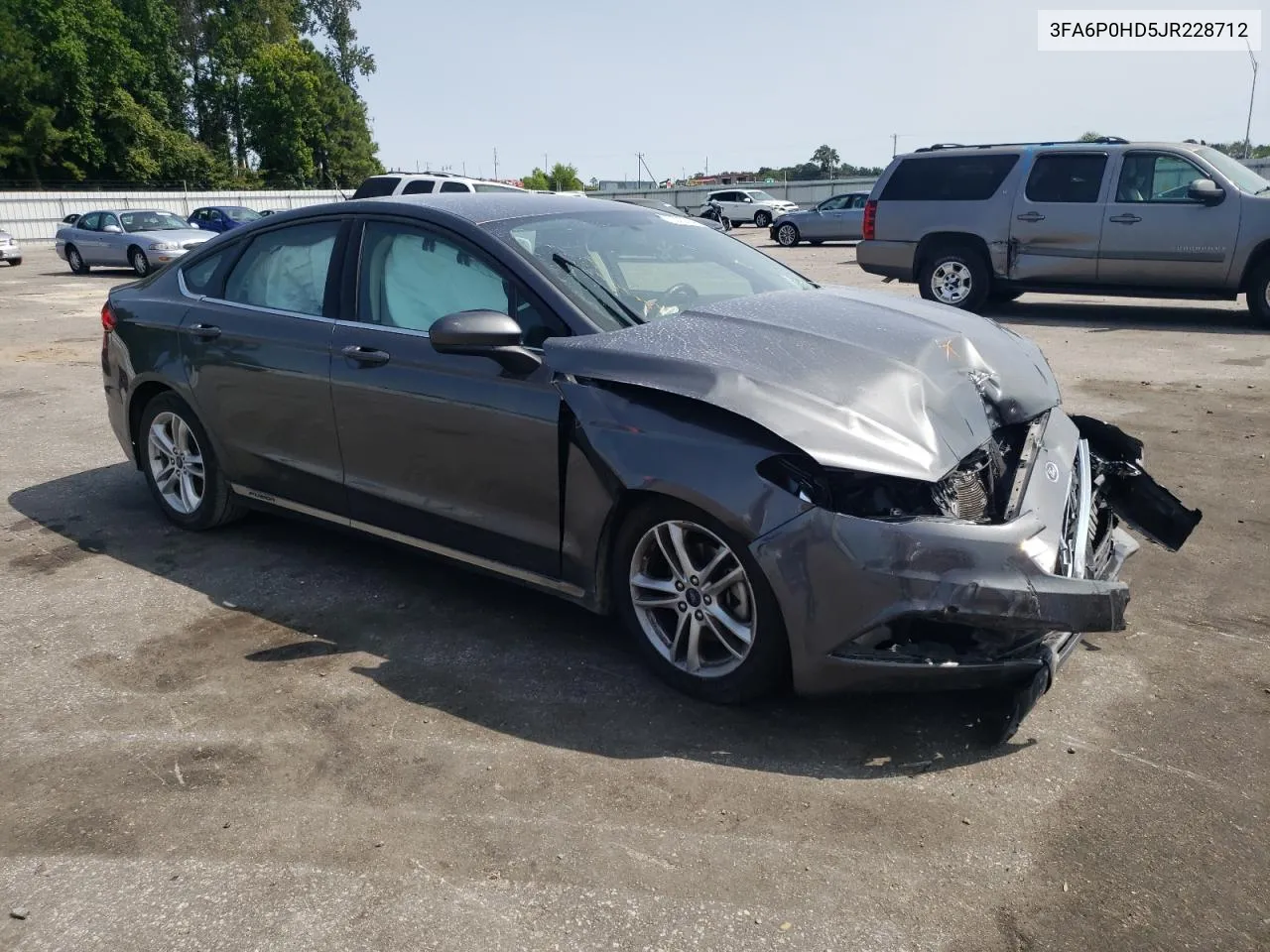 2018 Ford Fusion Se VIN: 3FA6P0HD5JR228712 Lot: 70620854