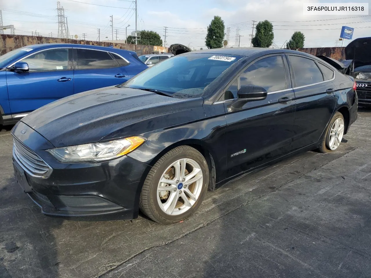 2018 Ford Fusion Se Hybrid VIN: 3FA6P0LU1JR116318 Lot: 70822794