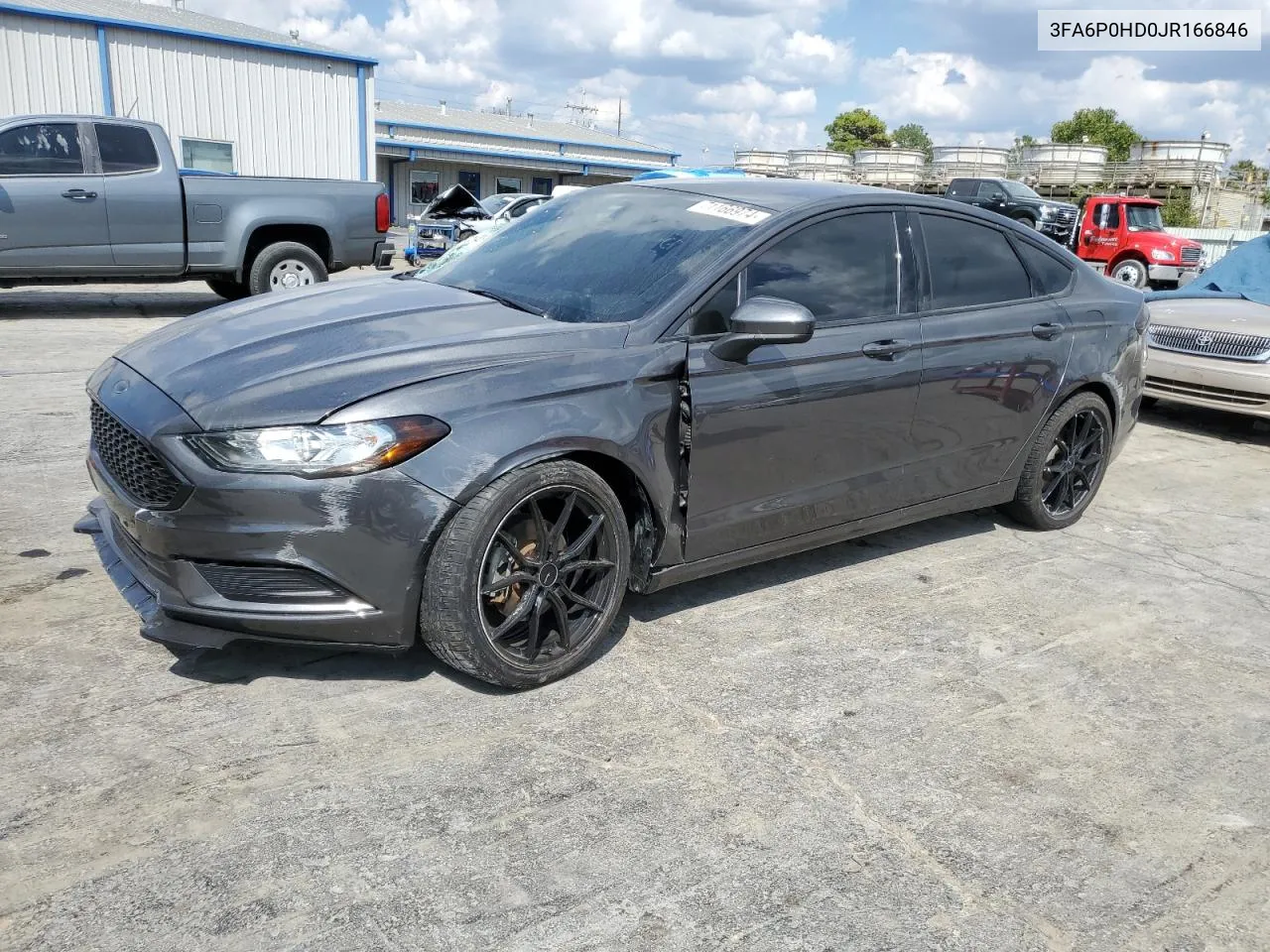 2018 Ford Fusion Se VIN: 3FA6P0HD0JR166846 Lot: 71166974