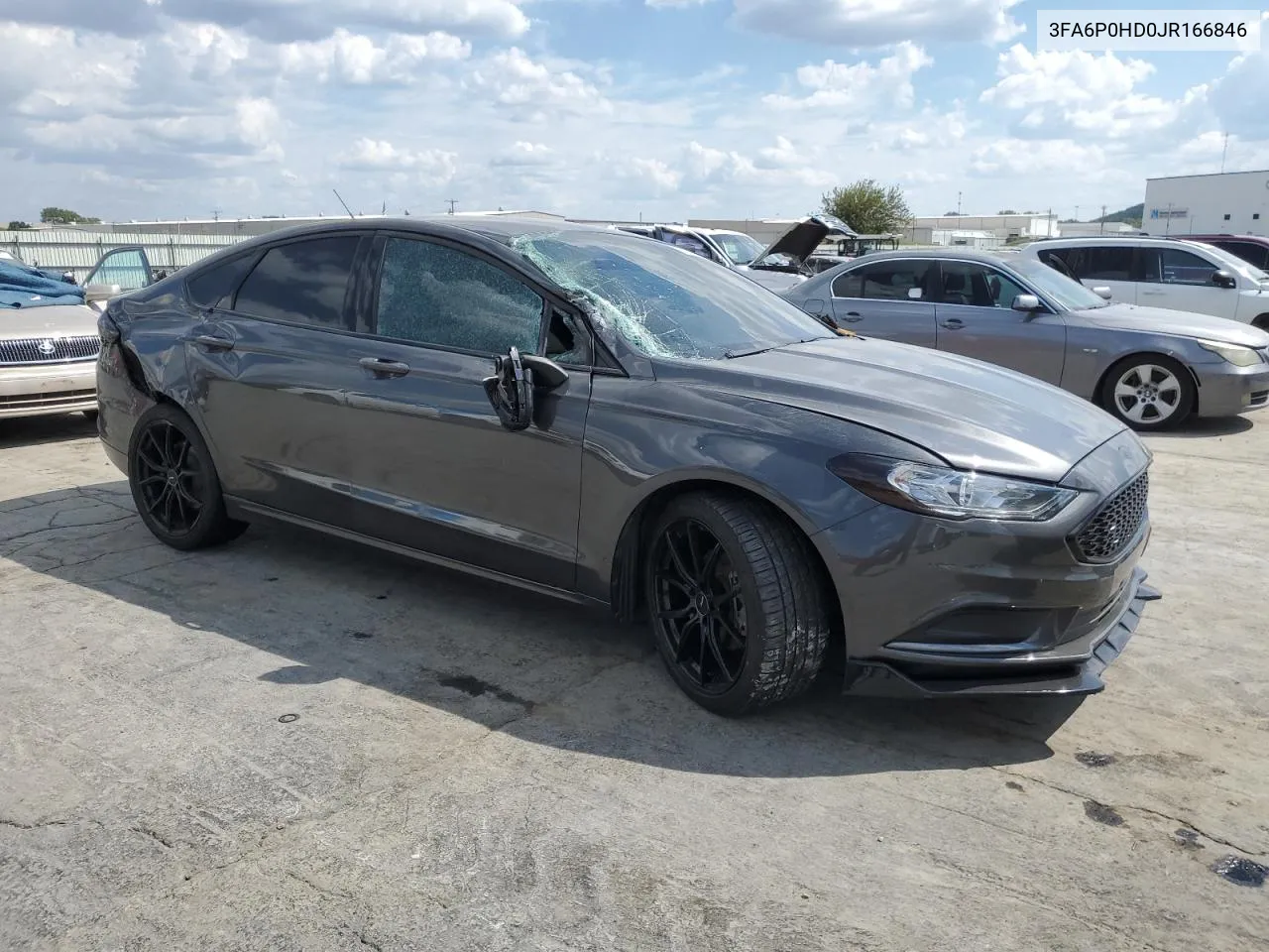 2018 Ford Fusion Se VIN: 3FA6P0HD0JR166846 Lot: 71166974