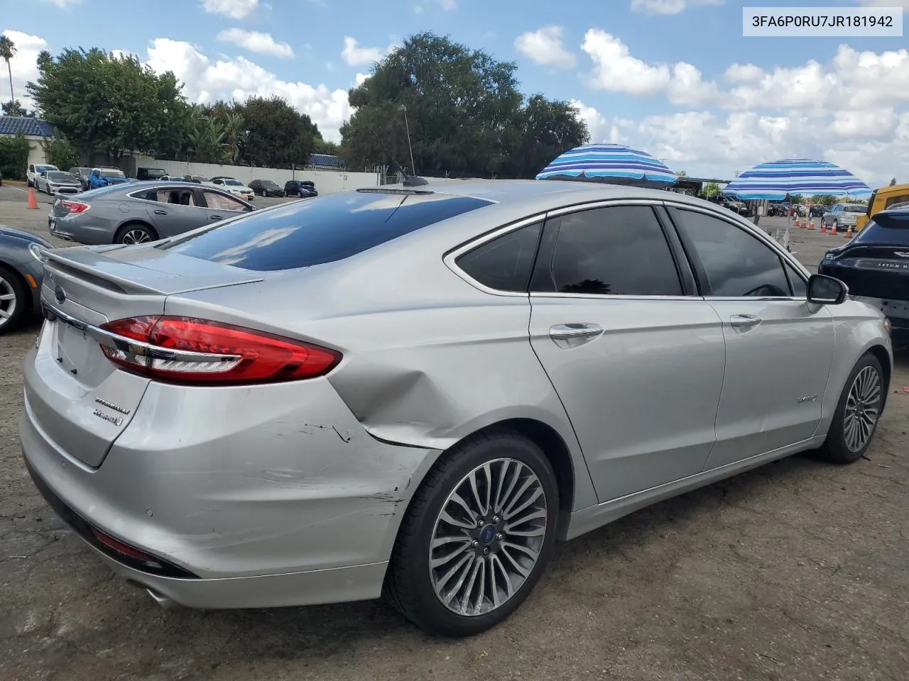 2018 Ford Fusion Titanium/Platinum Hev VIN: 3FA6P0RU7JR181942 Lot: 71476734