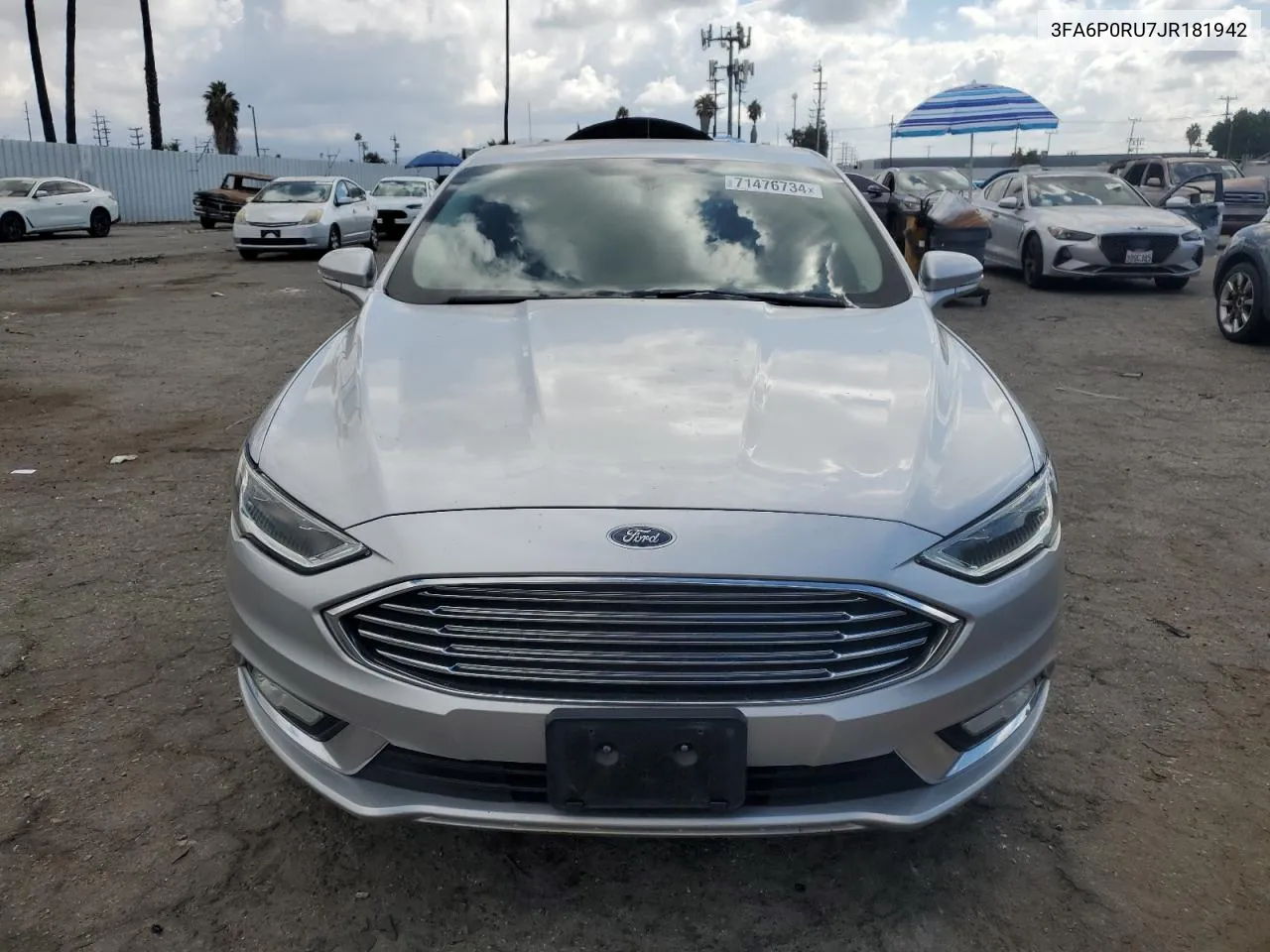 3FA6P0RU7JR181942 2018 Ford Fusion Titanium/Platinum Hev