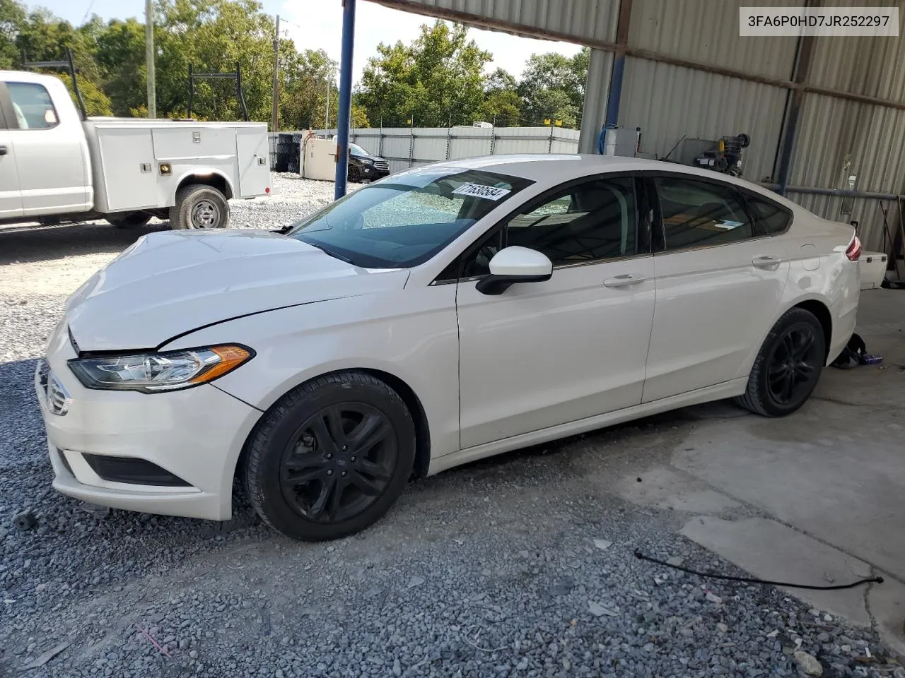 2018 Ford Fusion Se VIN: 3FA6P0HD7JR252297 Lot: 71630584