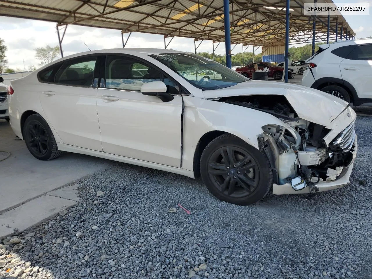 2018 Ford Fusion Se VIN: 3FA6P0HD7JR252297 Lot: 71630584