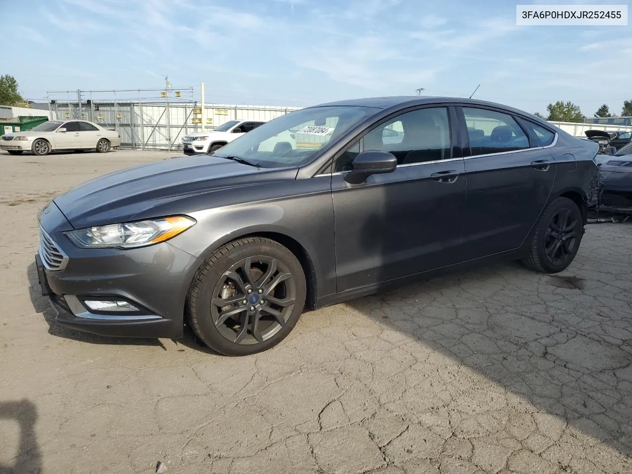 2018 Ford Fusion Se VIN: 3FA6P0HDXJR252455 Lot: 72087084