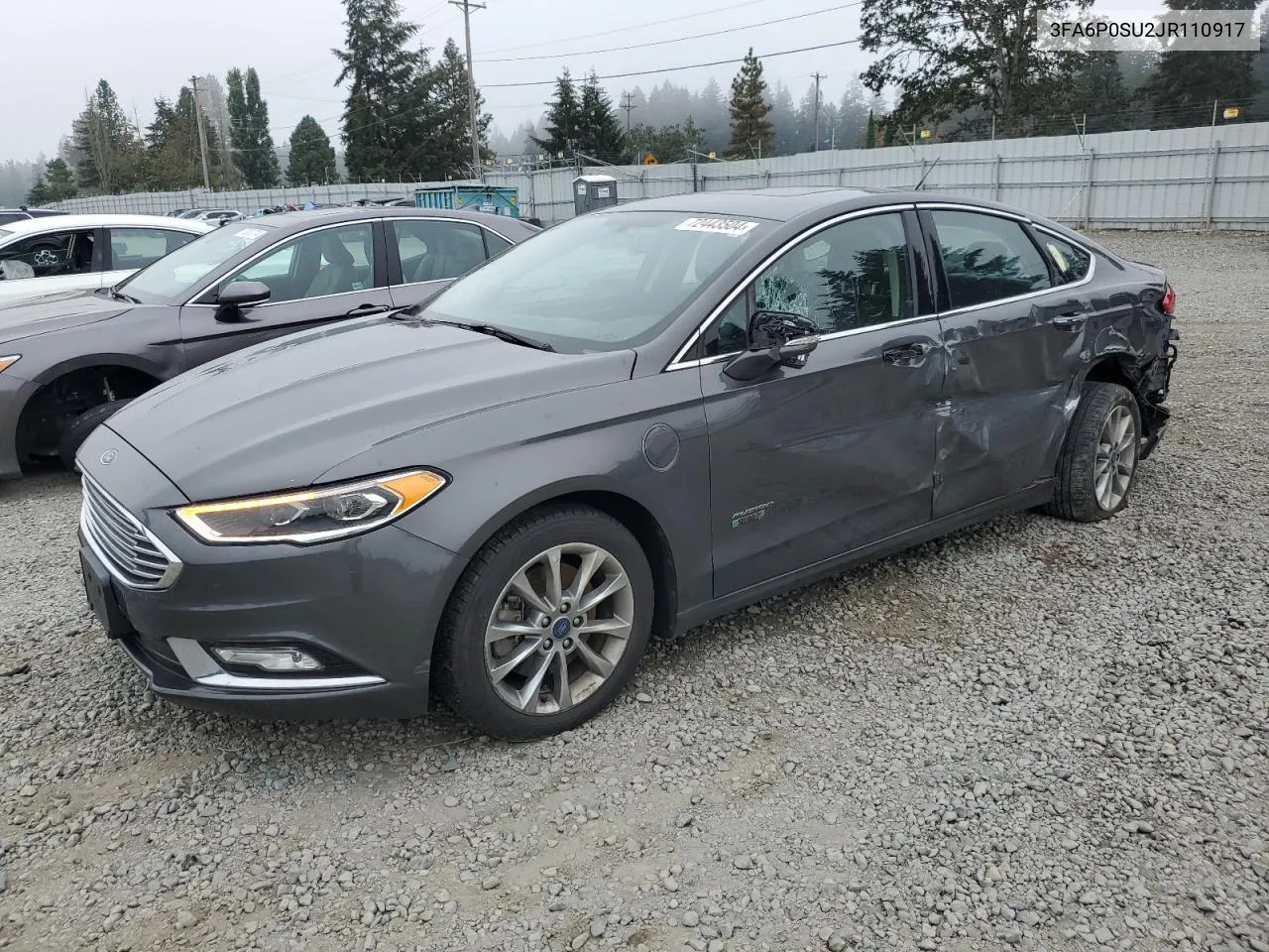 2018 Ford Fusion Titanium/Platinum Phev VIN: 3FA6P0SU2JR110917 Lot: 72443504