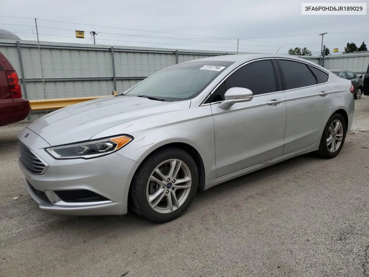 2018 Ford Fusion Se VIN: 3FA6P0HD6JR189029 Lot: 72747794