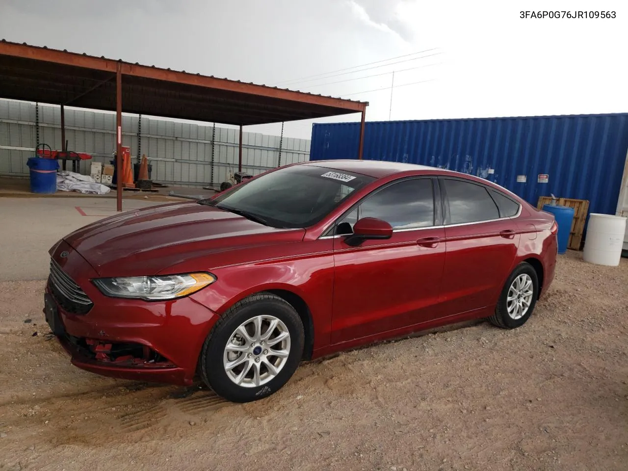 2018 Ford Fusion S VIN: 3FA6P0G76JR109563 Lot: 72905684