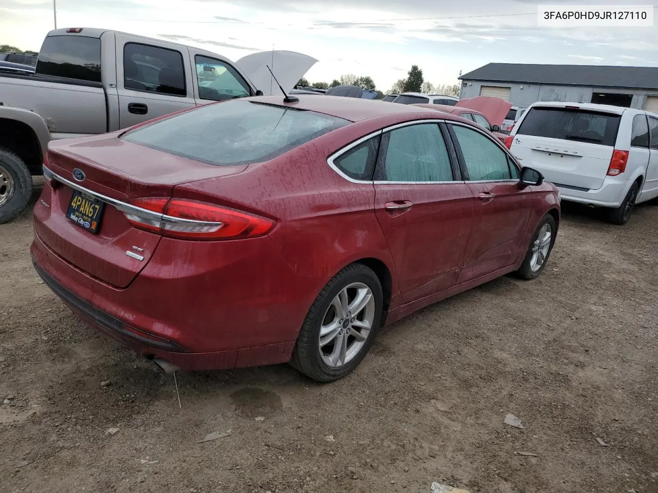 2018 Ford Fusion Se VIN: 3FA6P0HD9JR127110 Lot: 73689624