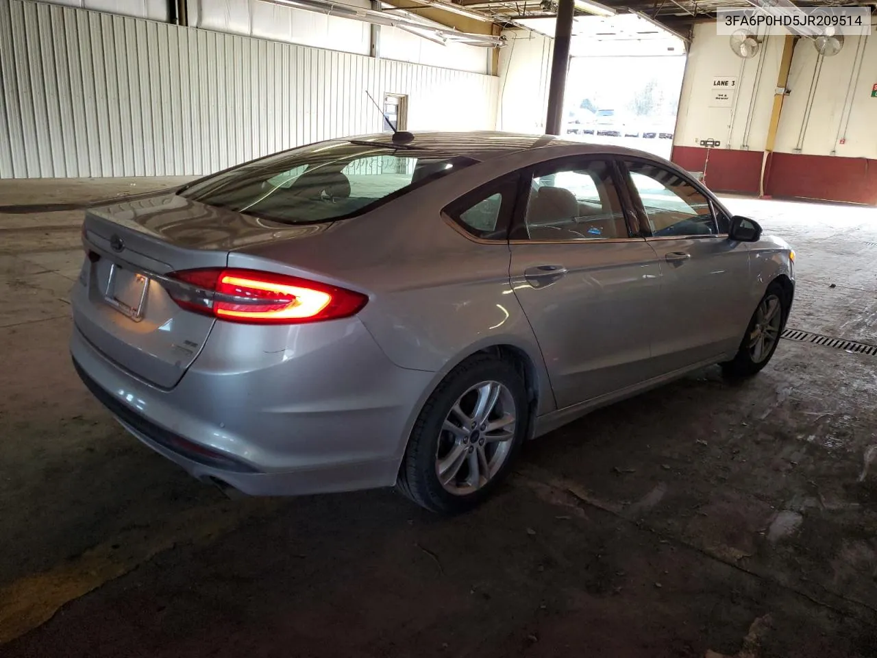 2018 Ford Fusion Se VIN: 3FA6P0HD5JR209514 Lot: 73973234