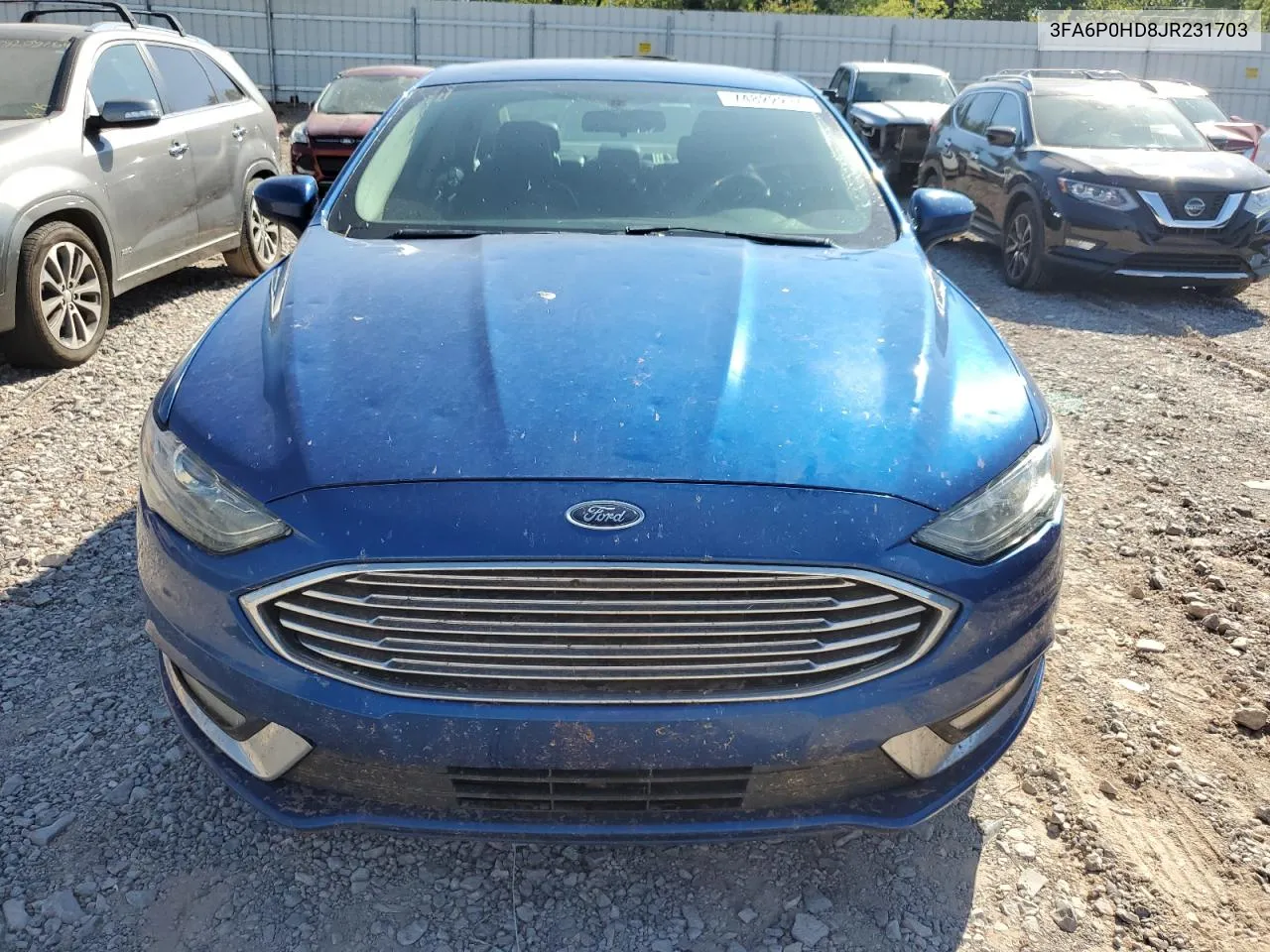 2018 Ford Fusion Se VIN: 3FA6P0HD8JR231703 Lot: 74822234