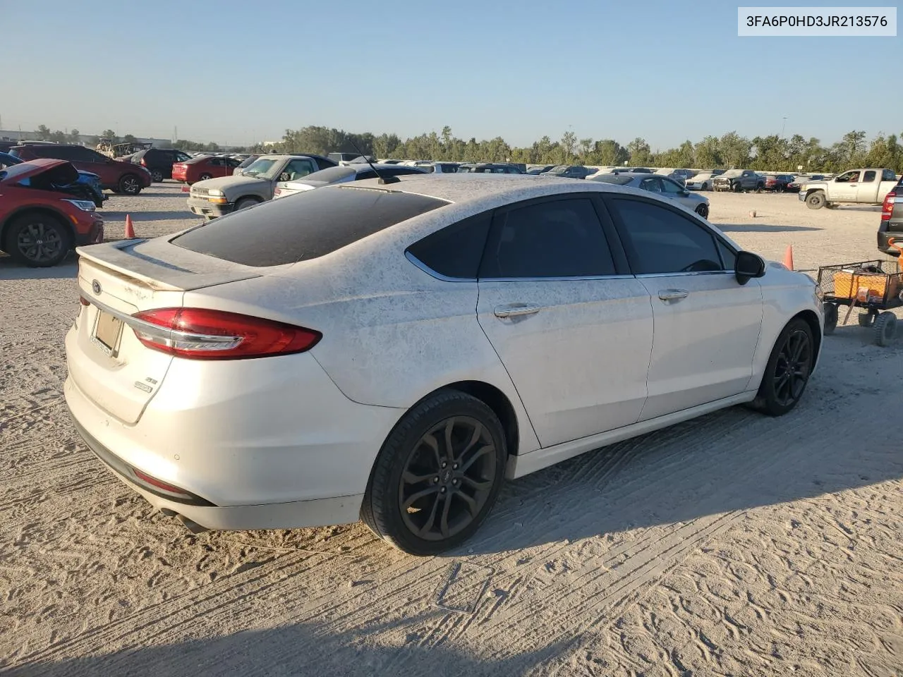 3FA6P0HD3JR213576 2018 Ford Fusion Se