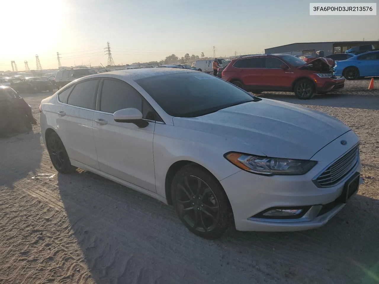 2018 Ford Fusion Se VIN: 3FA6P0HD3JR213576 Lot: 75027864