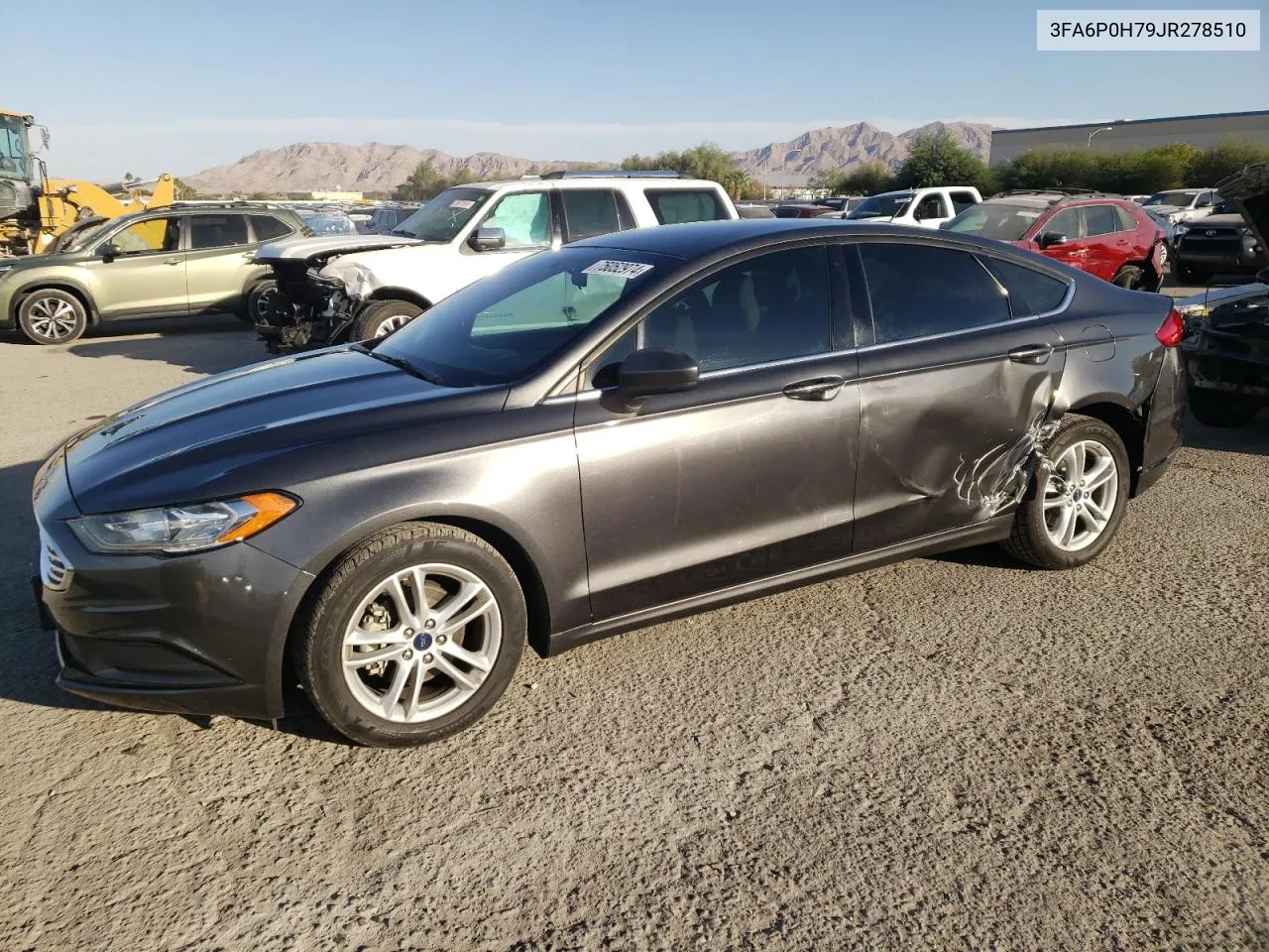 2018 Ford Fusion Se VIN: 3FA6P0H79JR278510 Lot: 75052974