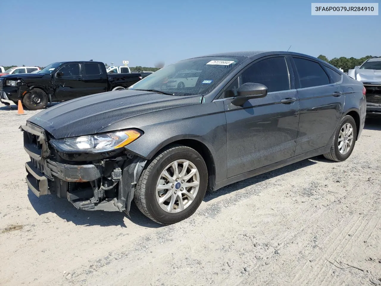 2018 Ford Fusion S VIN: 3FA6P0G79JR284910 Lot: 75123684