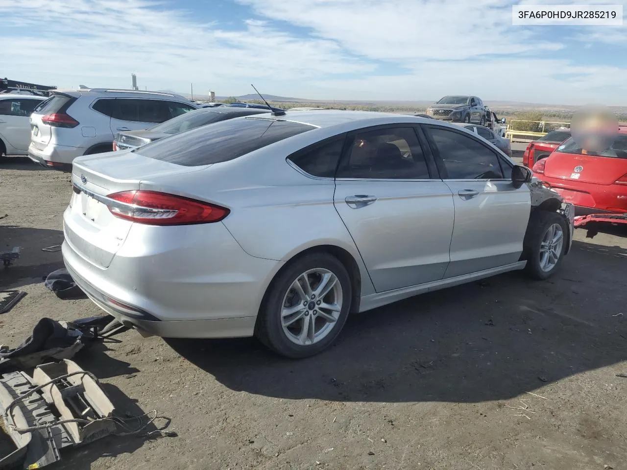 2018 Ford Fusion Se VIN: 3FA6P0HD9JR285219 Lot: 75853744