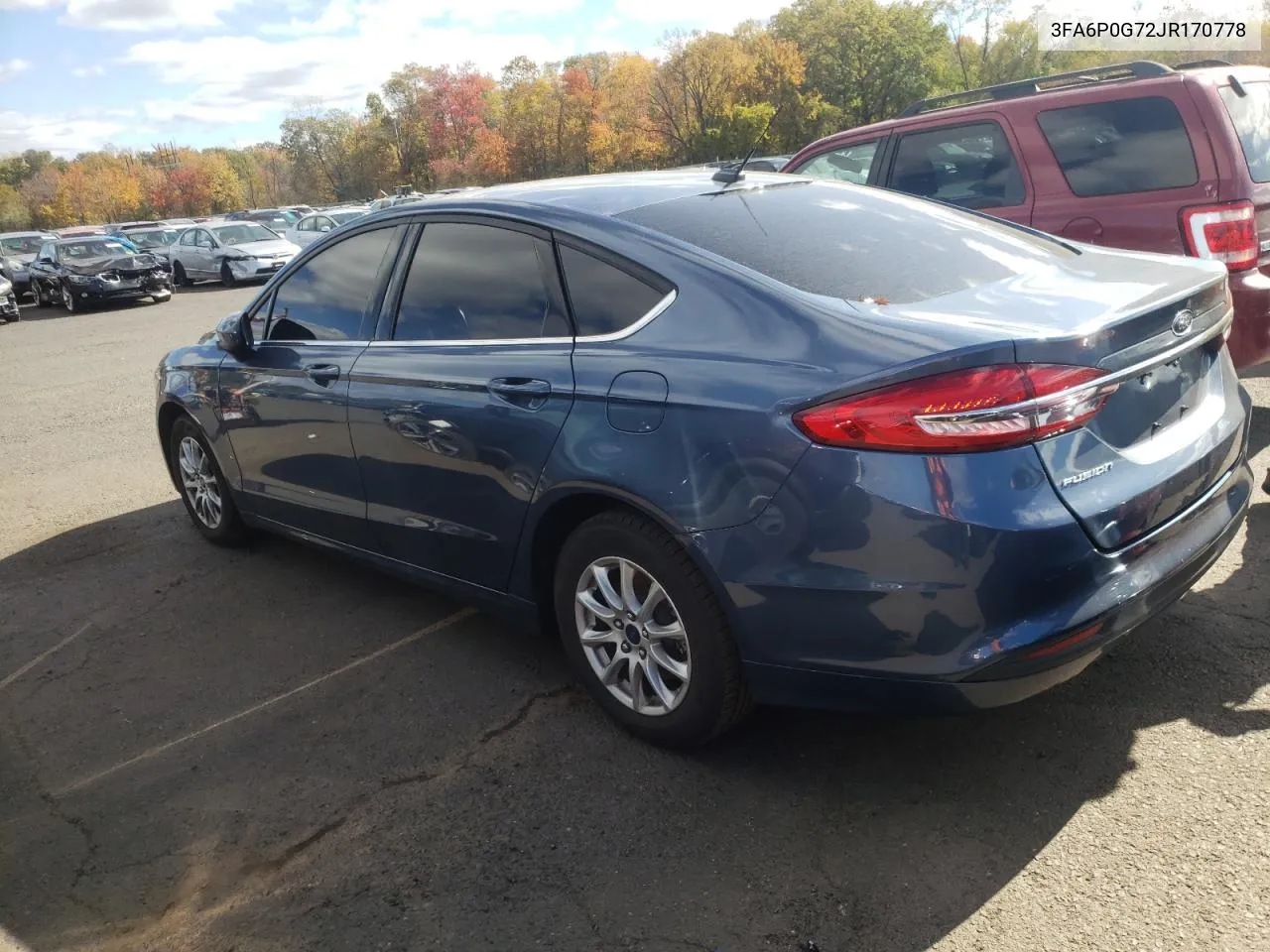 2018 Ford Fusion S VIN: 3FA6P0G72JR170778 Lot: 75858904