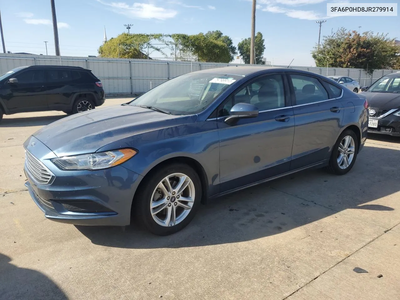 2018 Ford Fusion Se VIN: 3FA6P0HD8JR279914 Lot: 76798914