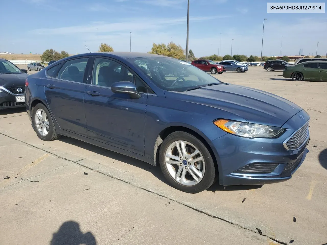 2018 Ford Fusion Se VIN: 3FA6P0HD8JR279914 Lot: 76798914