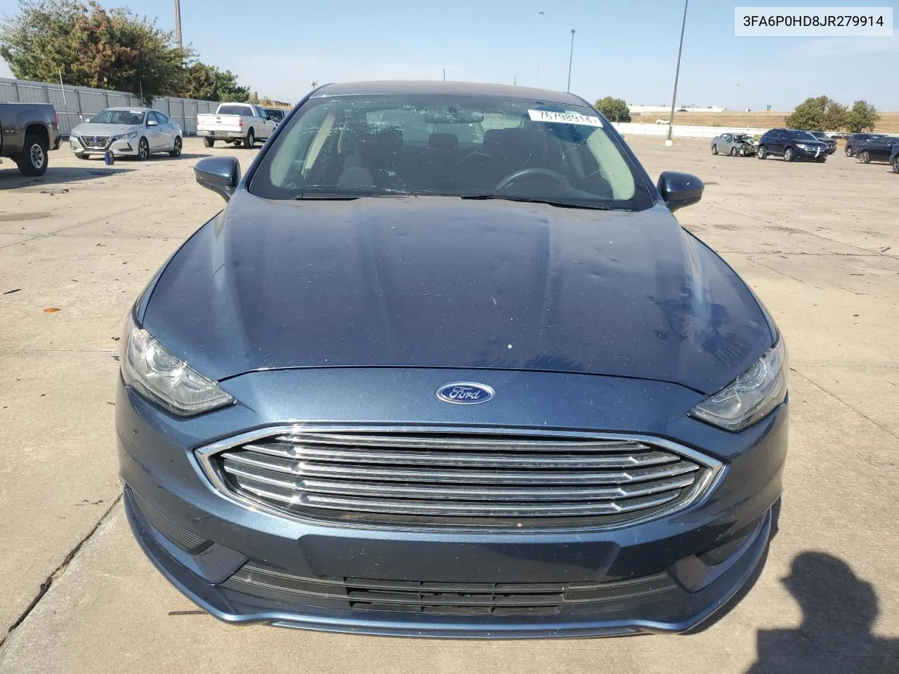 2018 Ford Fusion Se VIN: 3FA6P0HD8JR279914 Lot: 76798914